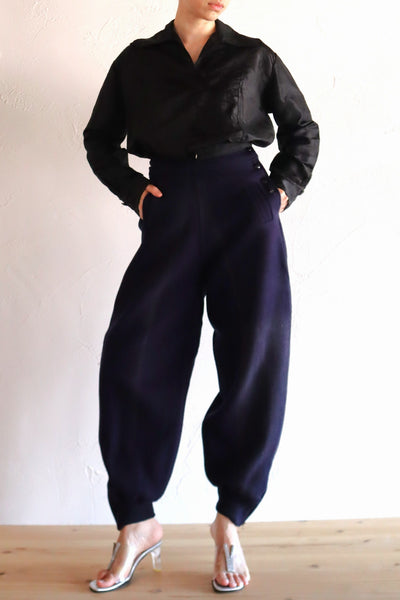 Late 1930s Navy Wool Balloon Pants