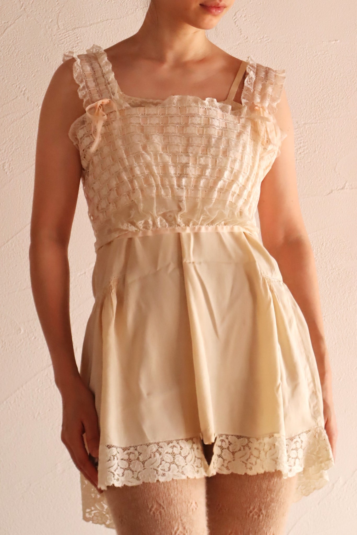 Artisan-Made Antique French Lace Corset Cover (Reproduction)