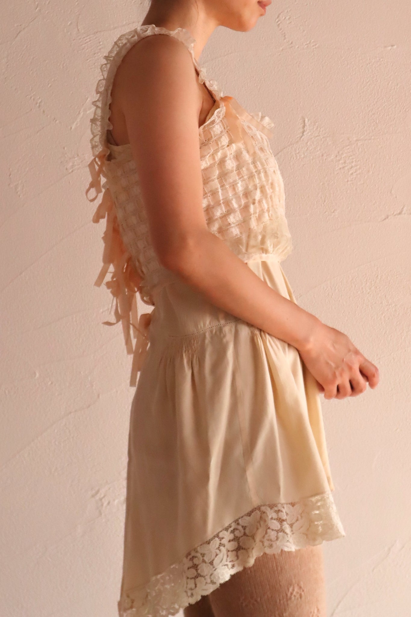 Artisan-Made Antique French Lace Corset Cover (Reproduction)