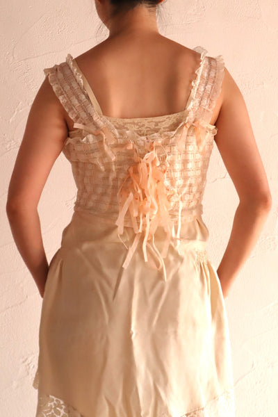 Artisan-Made Antique French Lace Corset Cover (Reproduction)