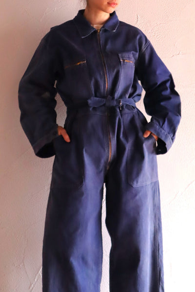 1940s French Indigo Work Coverall