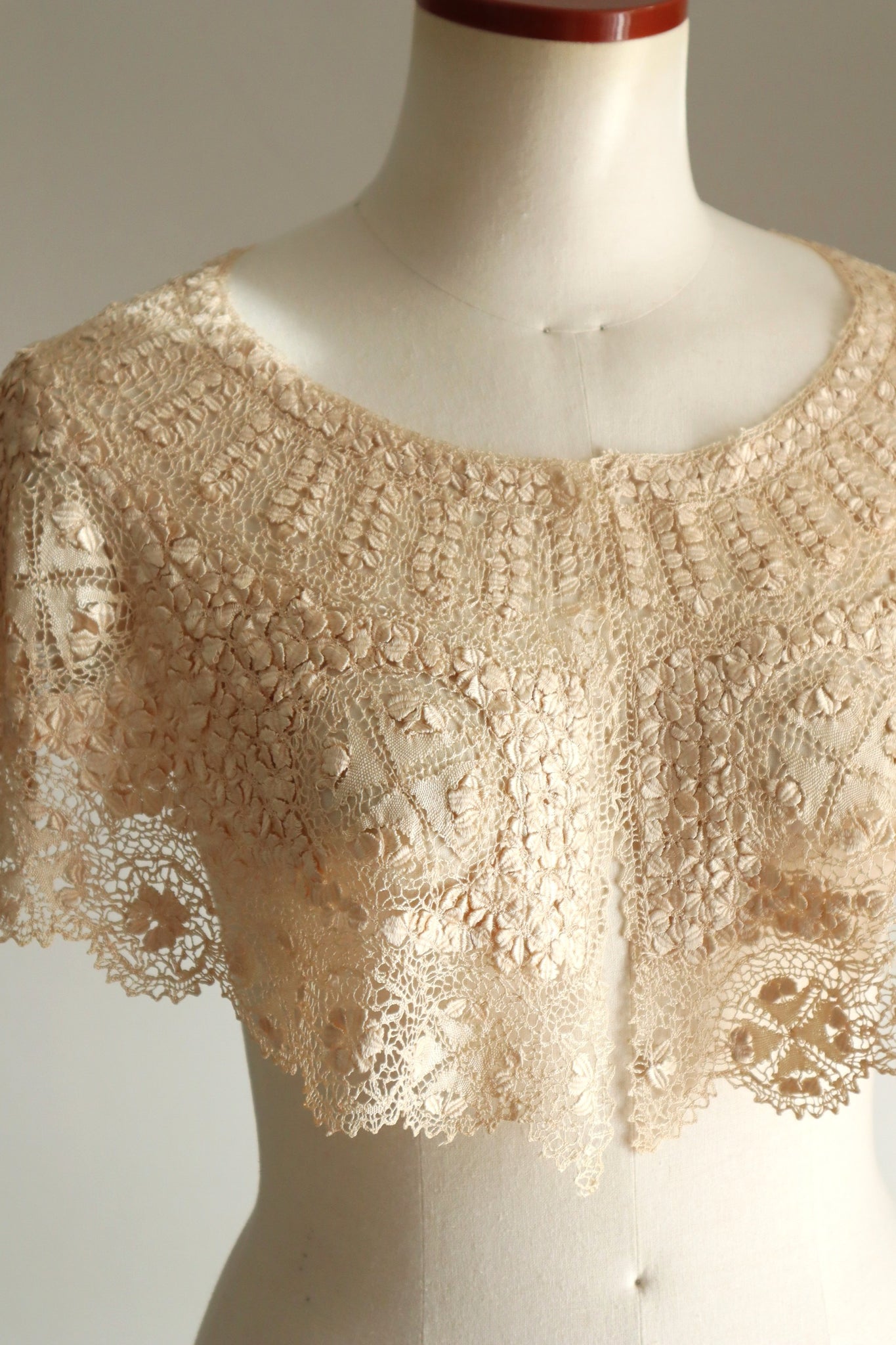 19th Century Silk Maltese Lace Collar