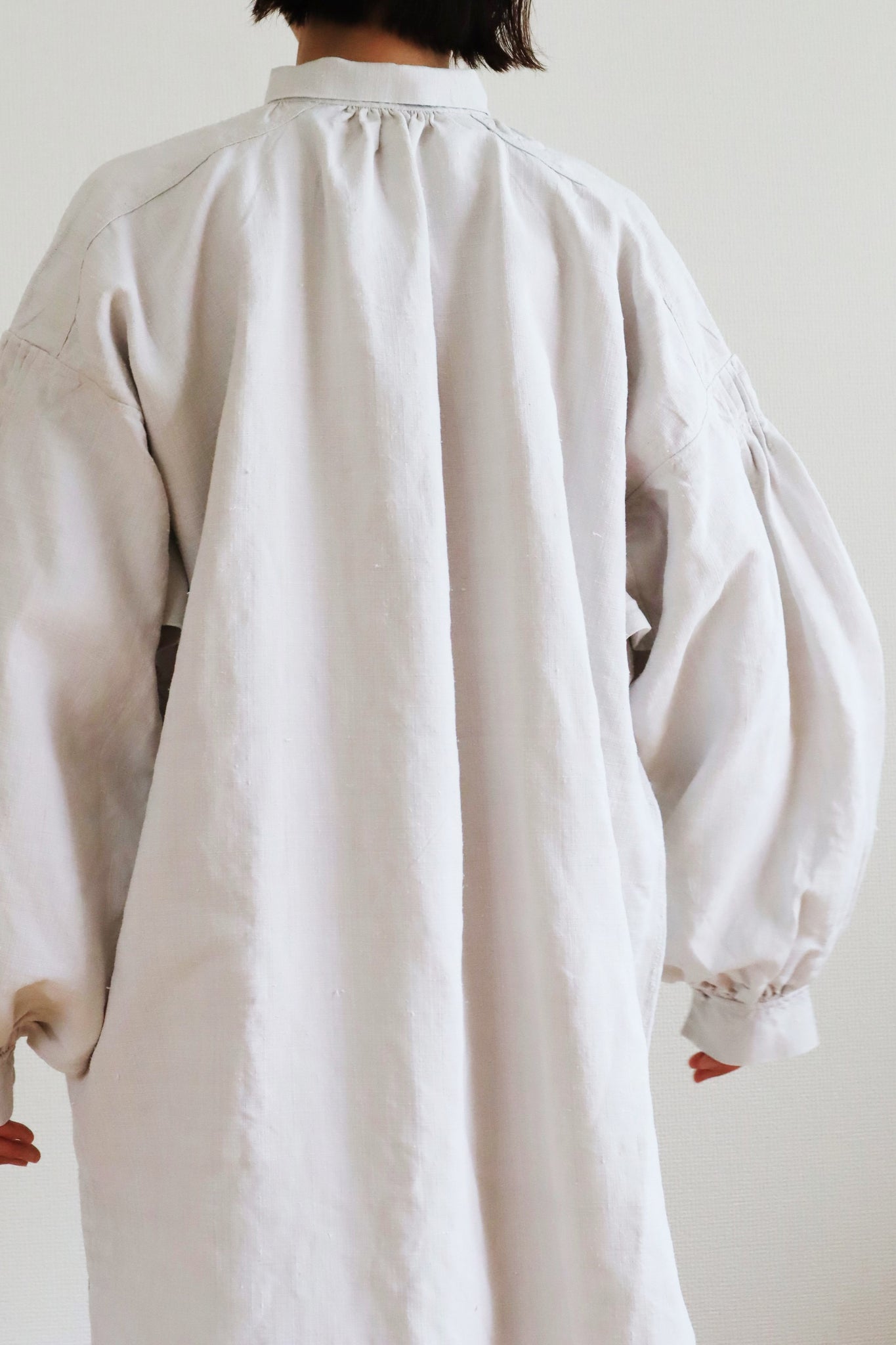1920s French Coarse Linen Smock XL
