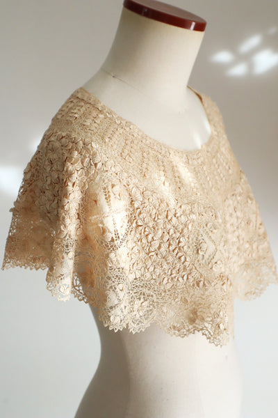 19th Century Silk Maltese Lace Collar