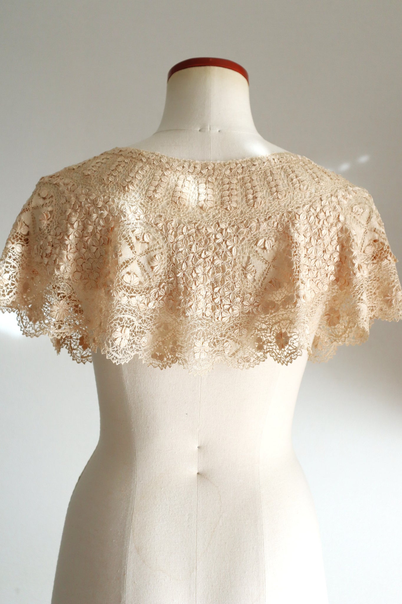 19th Century Silk Maltese Lace Collar