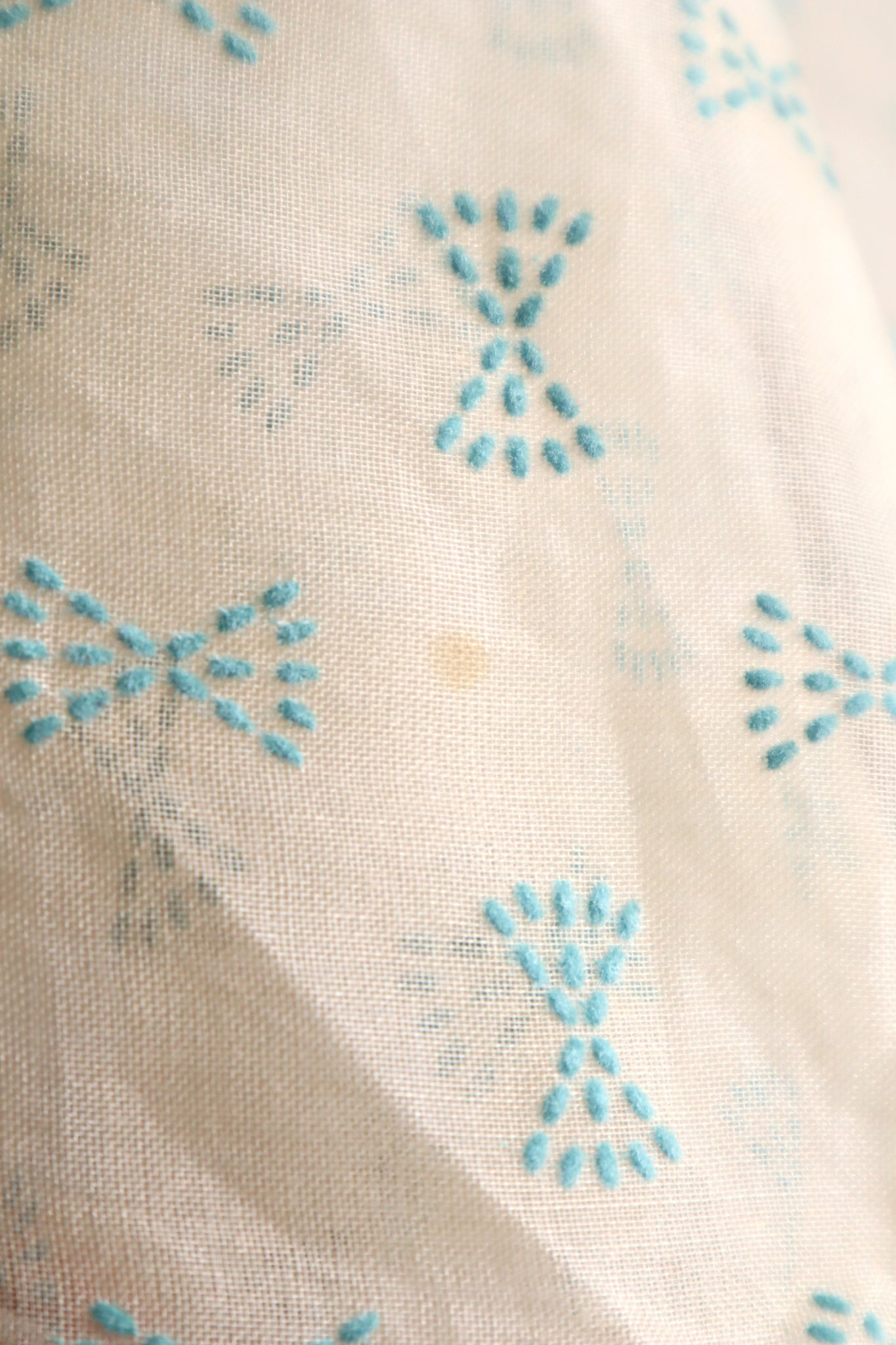 70s Balloon Sleeve Sheer Blouse