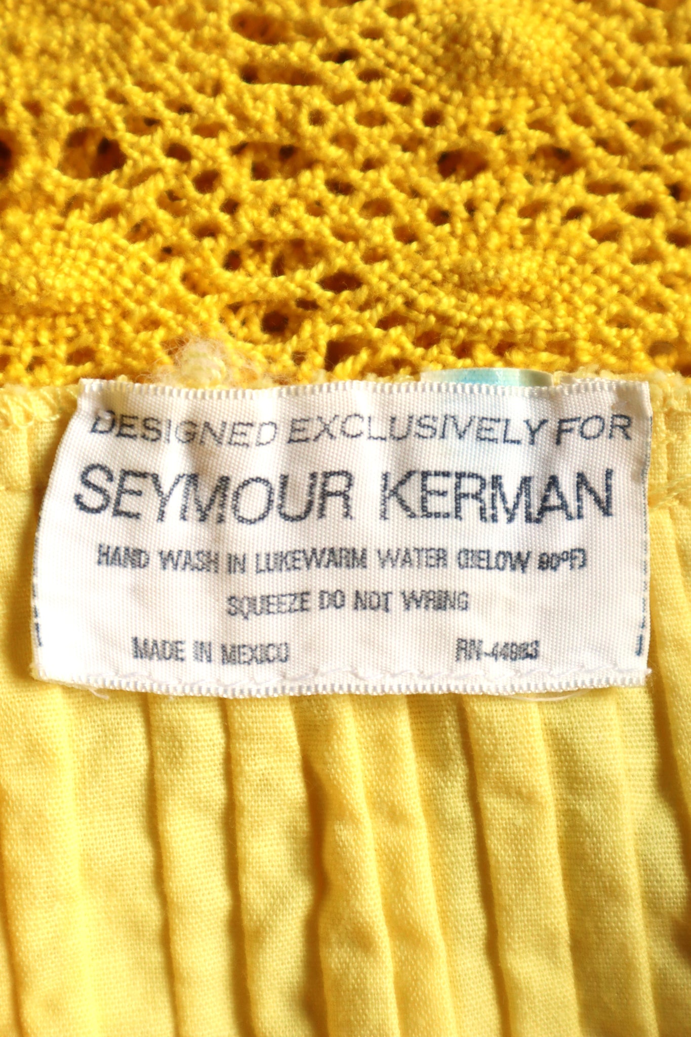 70s Yellow Mexican Dress