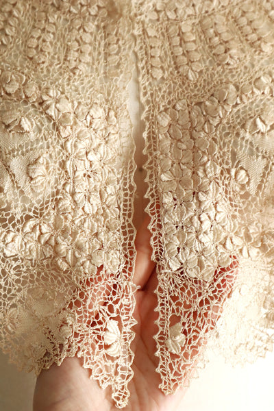 19th Century Silk Maltese Lace Collar
