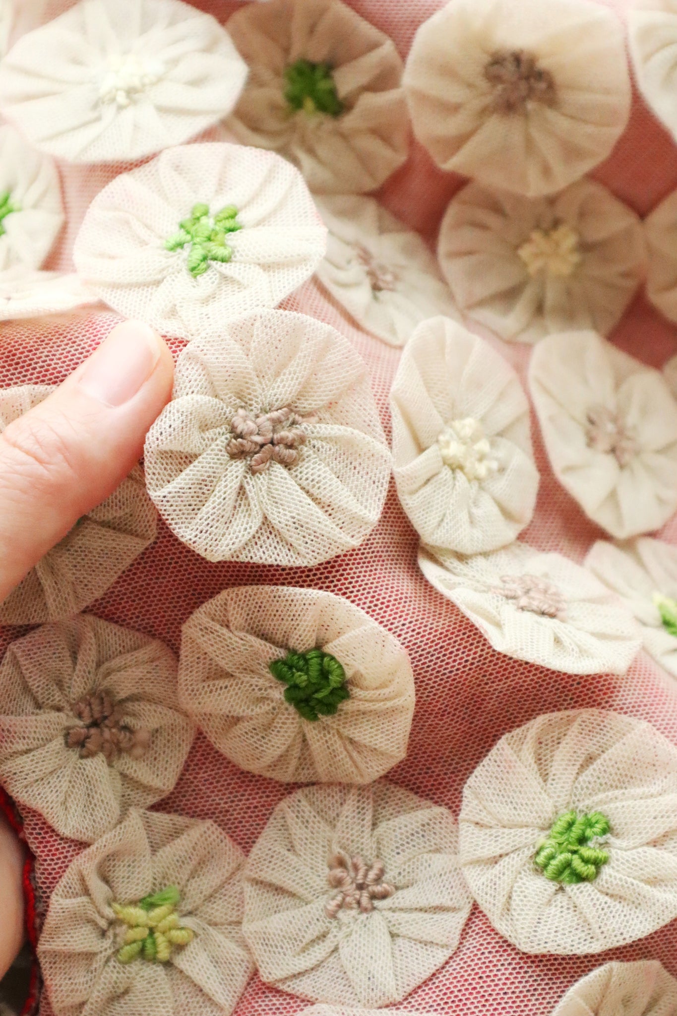 Handcrafted Bag with Antique French Embroidered Lily