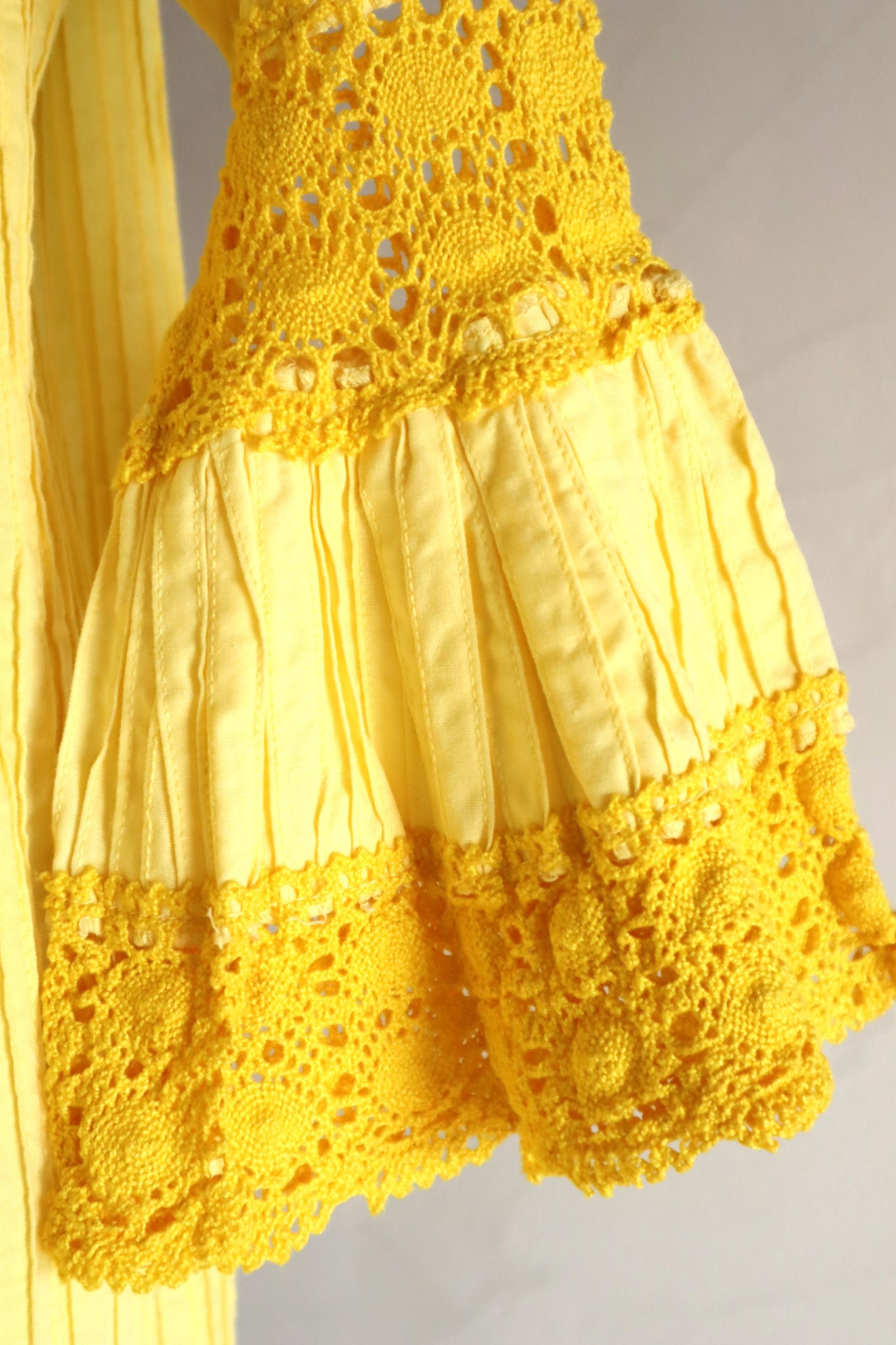 70s Yellow Mexican Dress