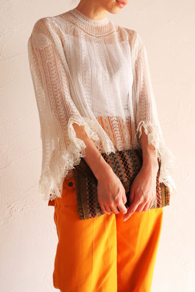 1910s French Fine Cotton Machine Knit Blouse
