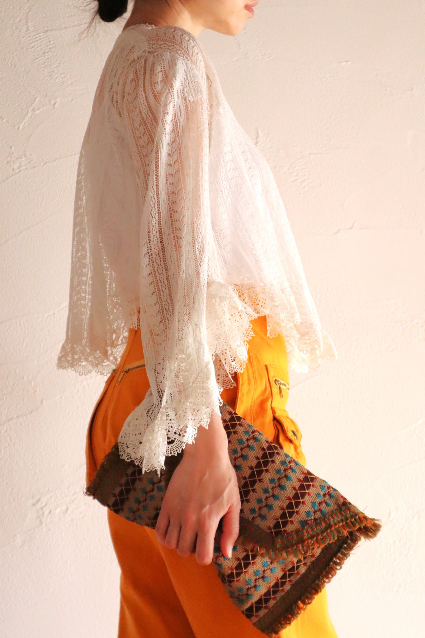 1910s French Fine Cotton Machine Knit Blouse