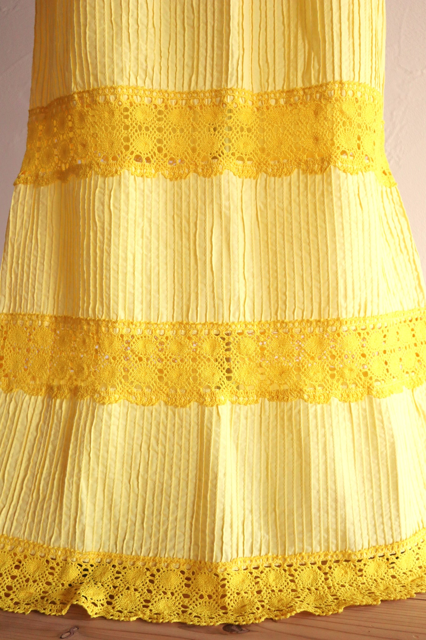 70s Yellow Mexican Dress