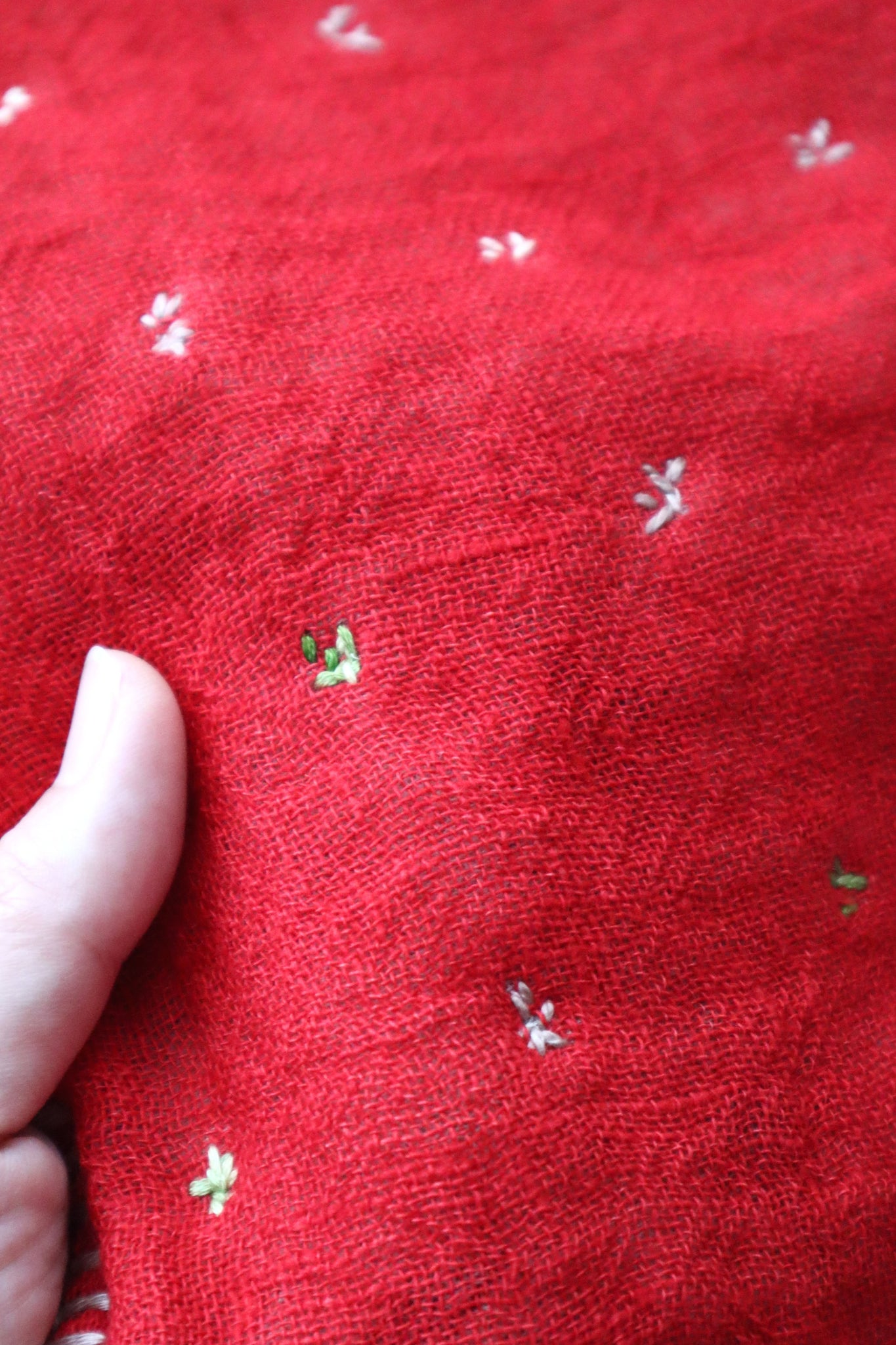 Handcrafted Bag with Antique French Embroidered Lily