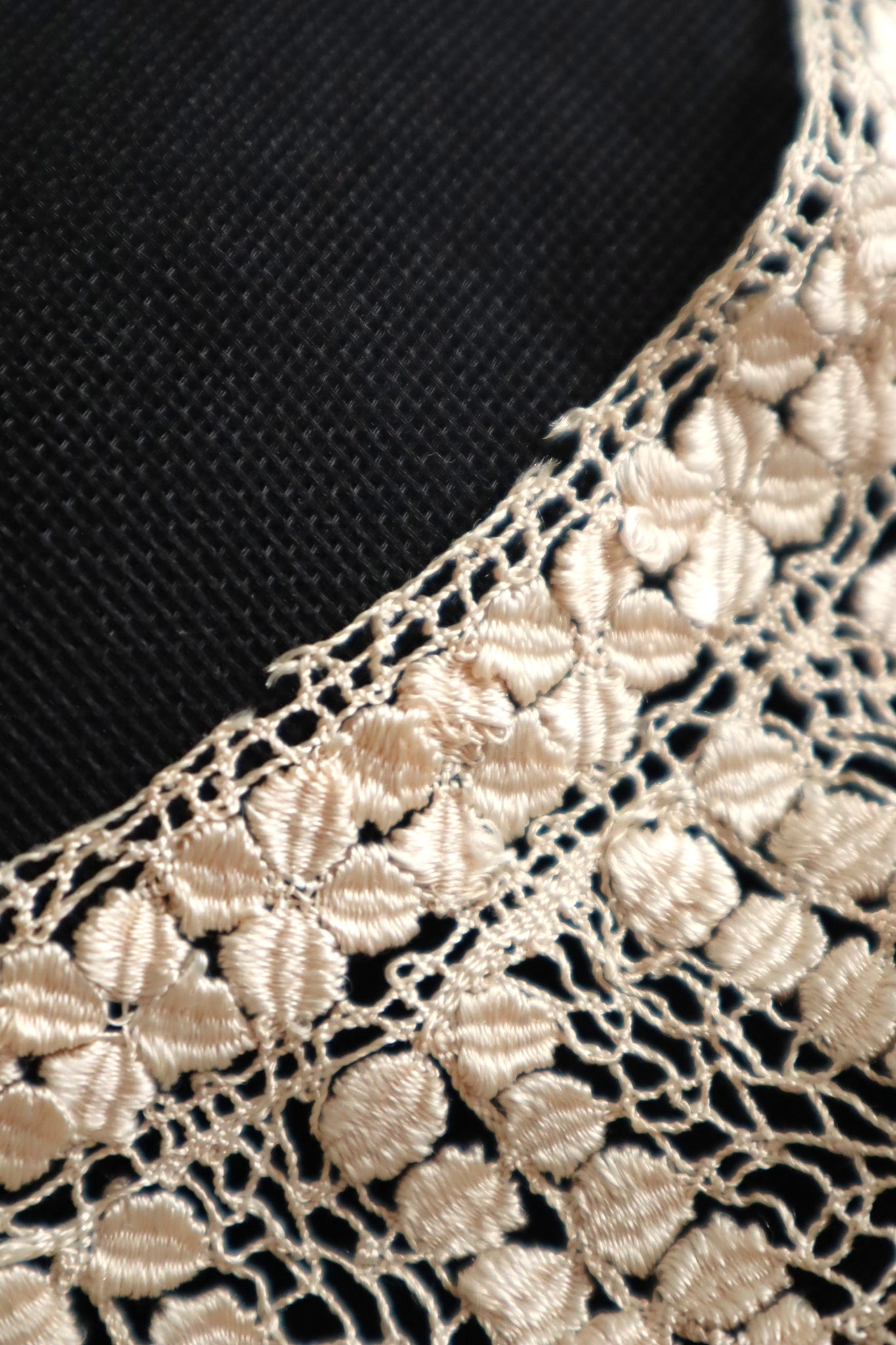 19th Century Silk Maltese Lace Collar