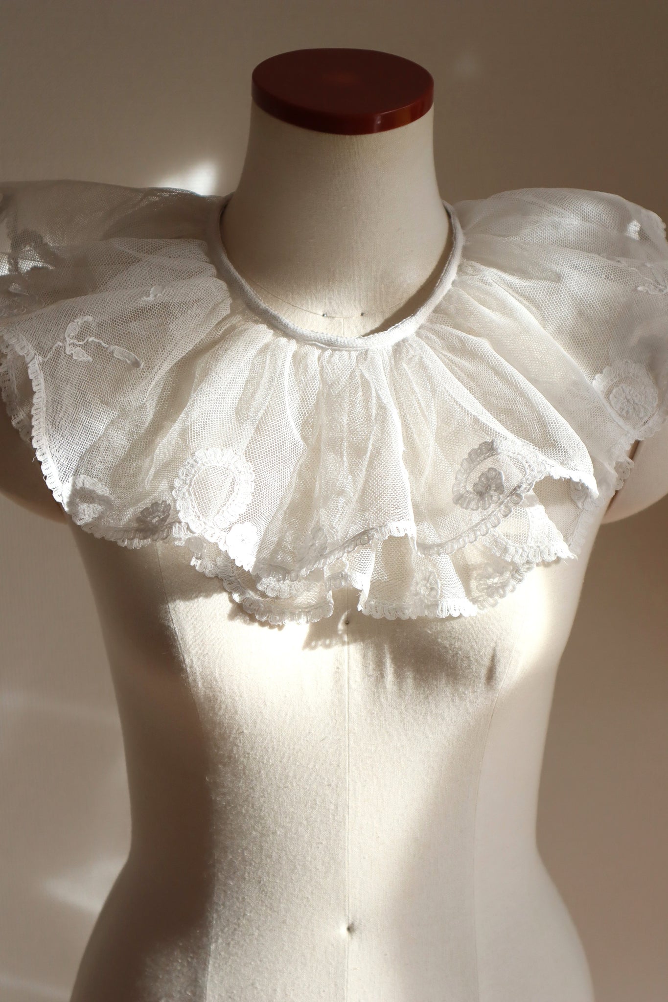 Handmade Antique Tulle Lace Collar