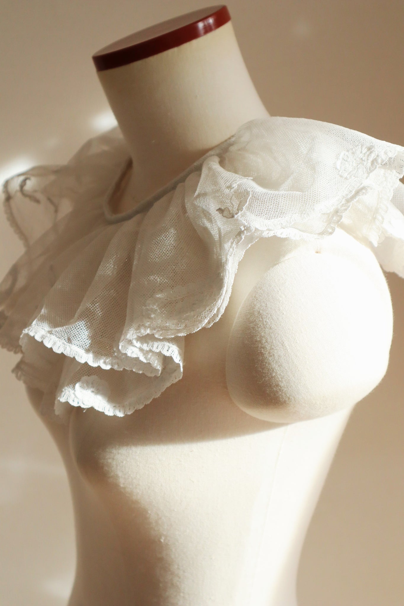 Handmade Antique Tulle Lace Collar