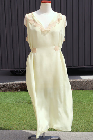 1930s Pale Green Silk Dress