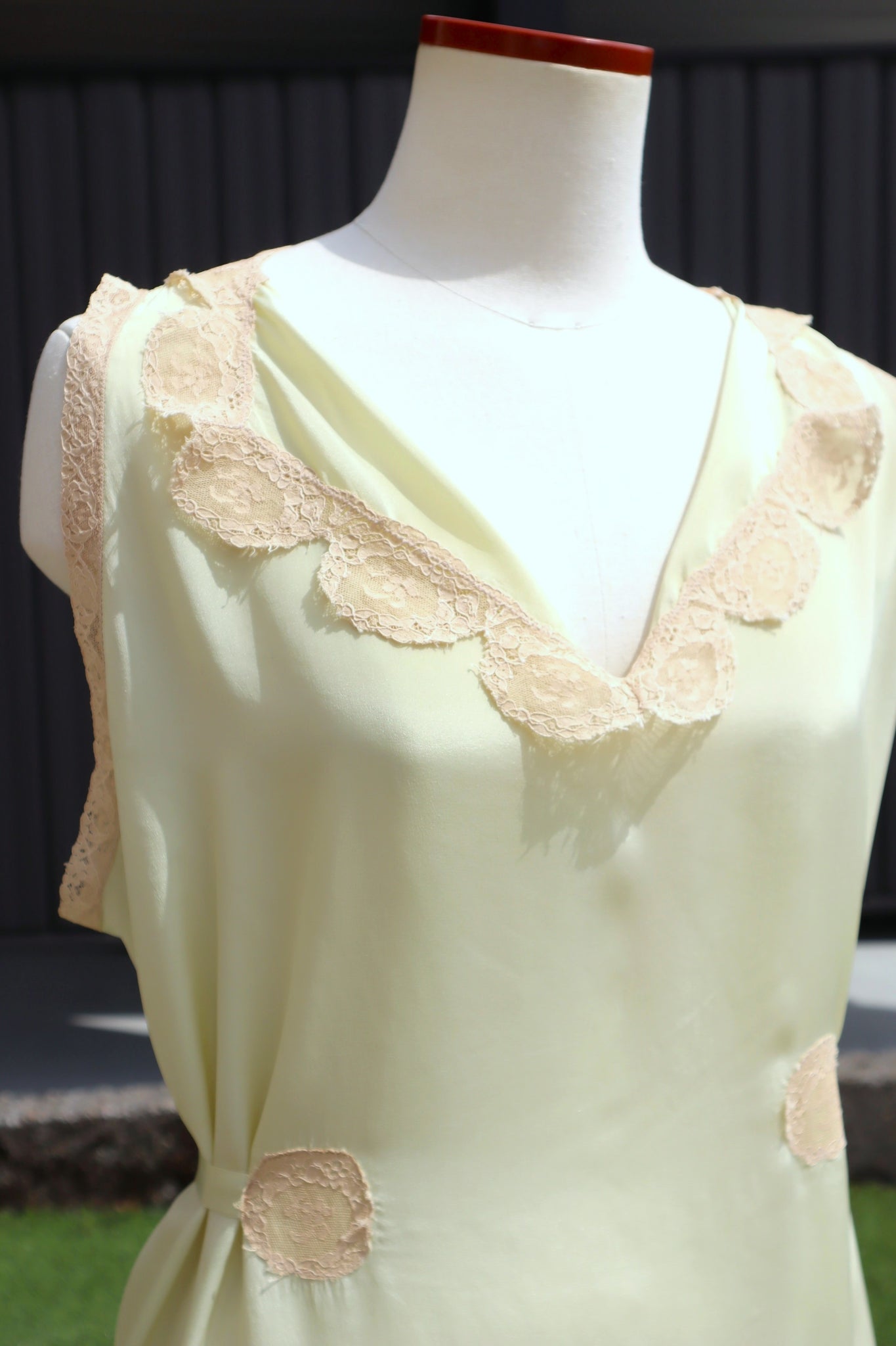 1930s Pale Green Silk Dress
