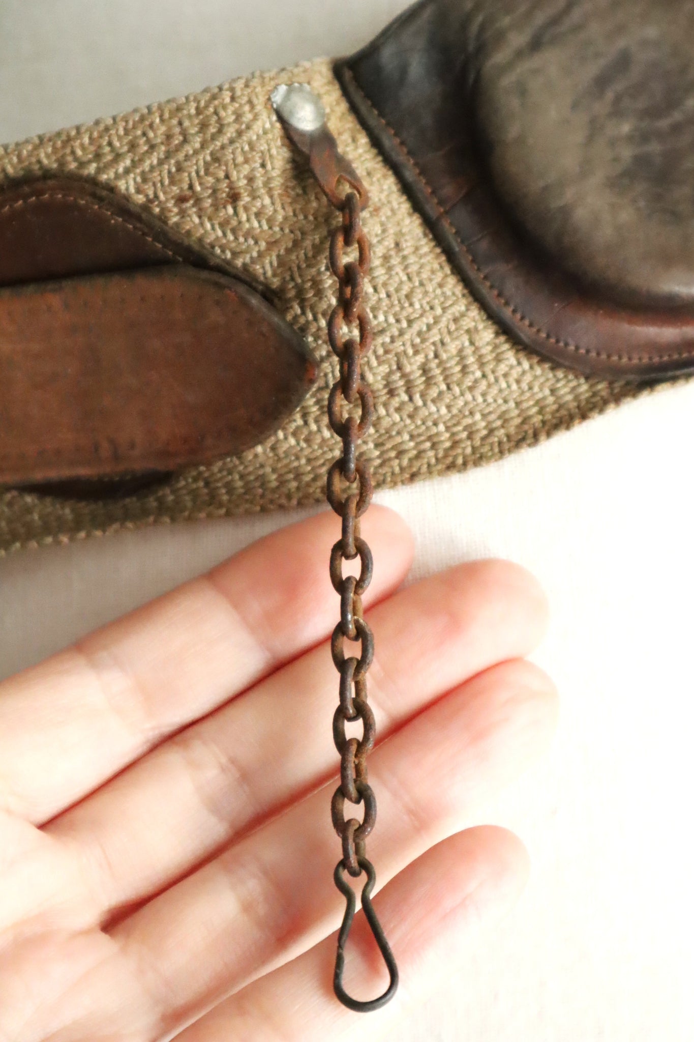 1890s–1910s French Utility Belt with Leather Pouches