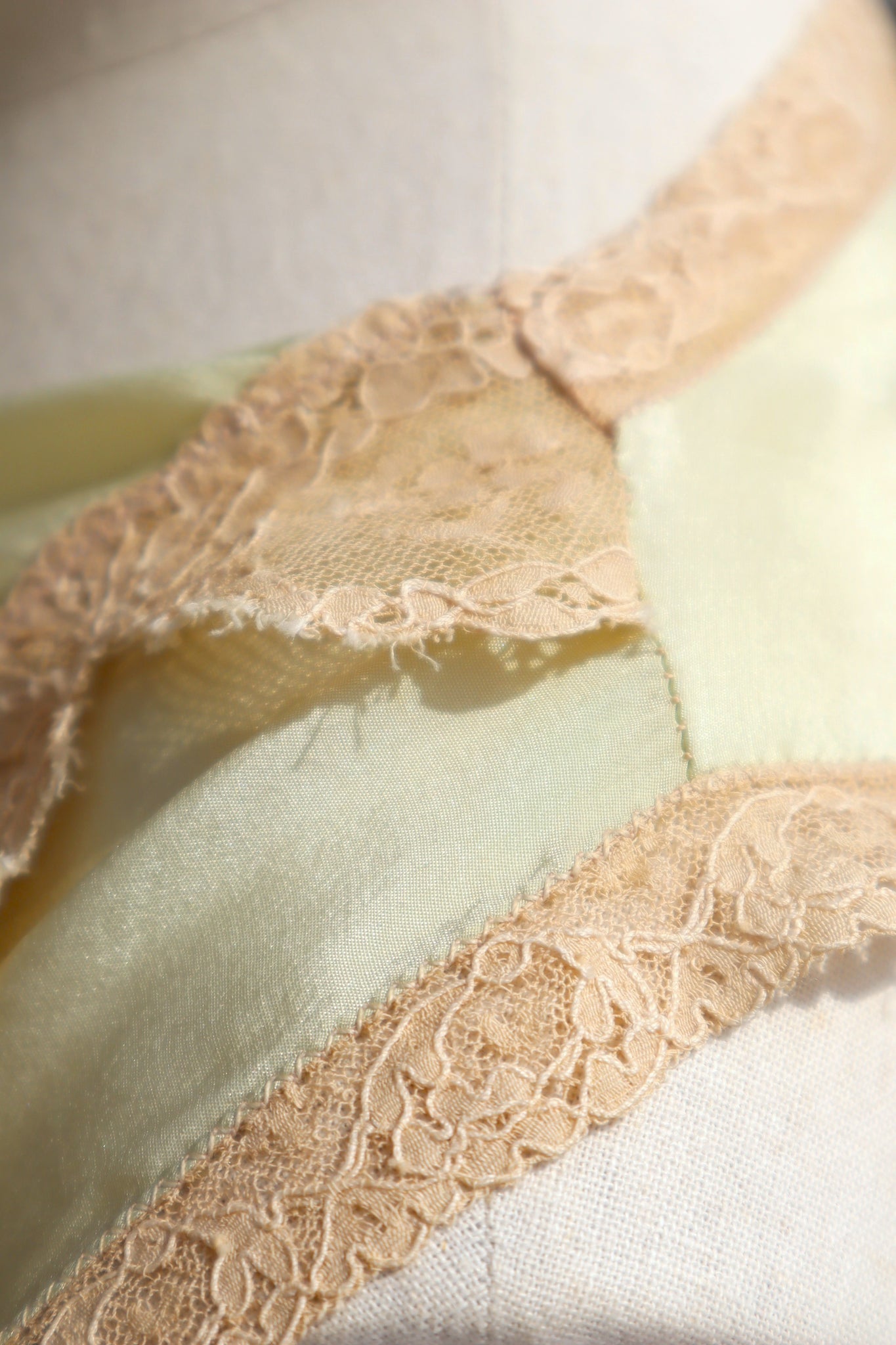1930s Pale Green Silk Dress