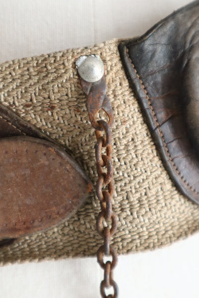 1890s–1910s French Utility Belt with Leather Pouches