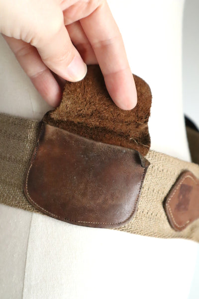 1890s–1910s French Utility Belt with Leather Pouches