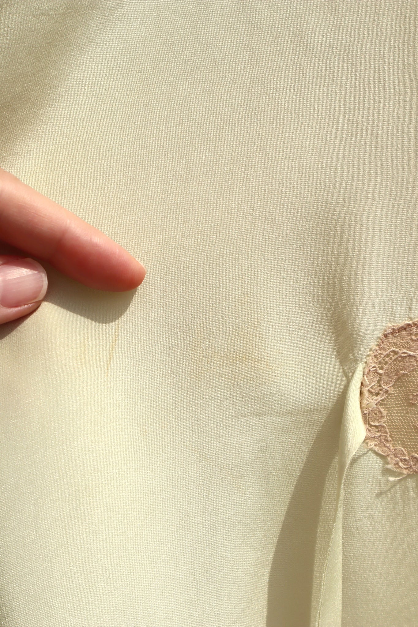 1930s Pale Green Silk Dress