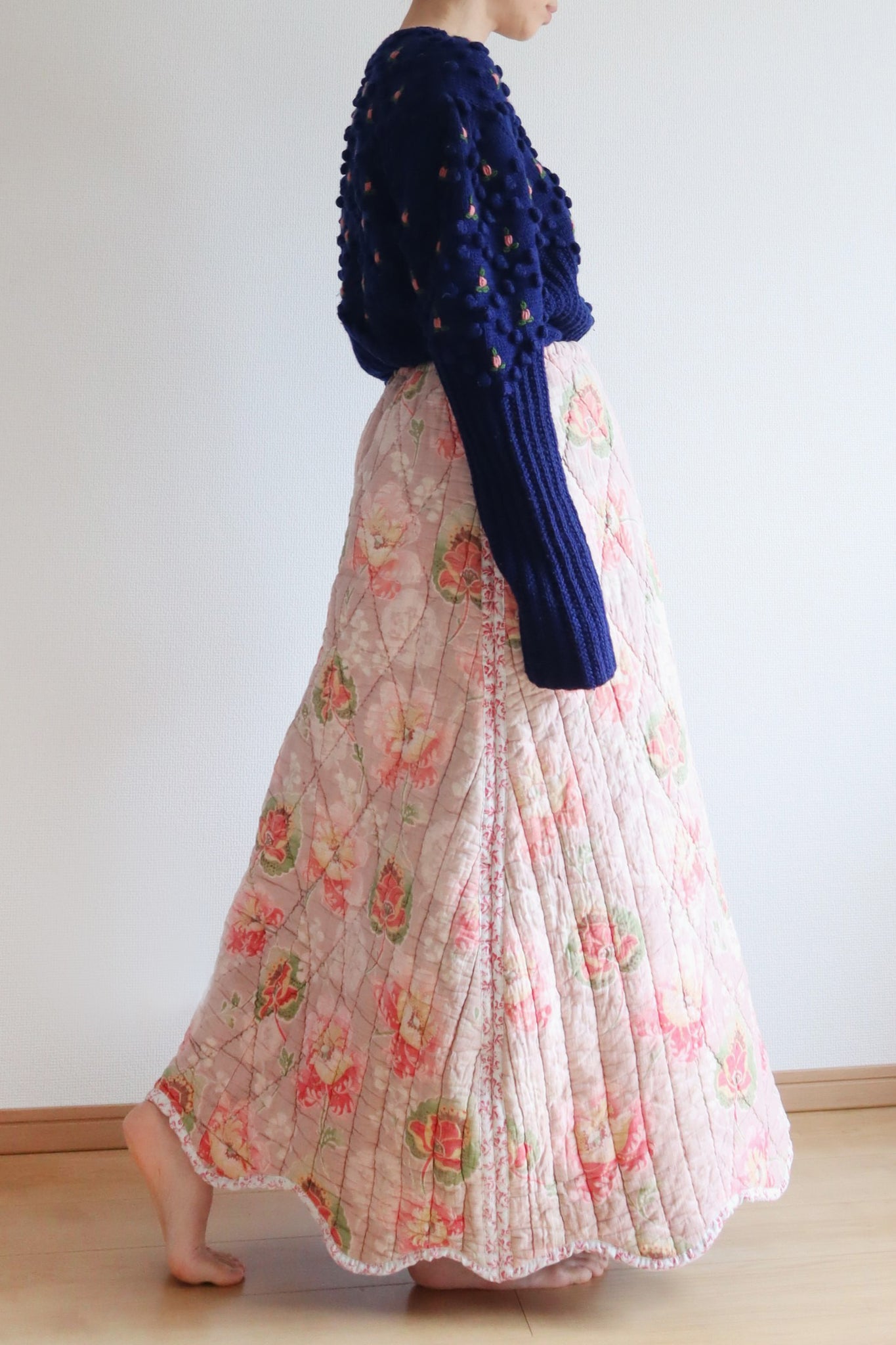 Reversible Antique Quilt Skirt