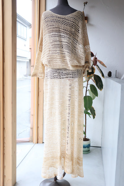 70s Loose Cotton Knit Dress