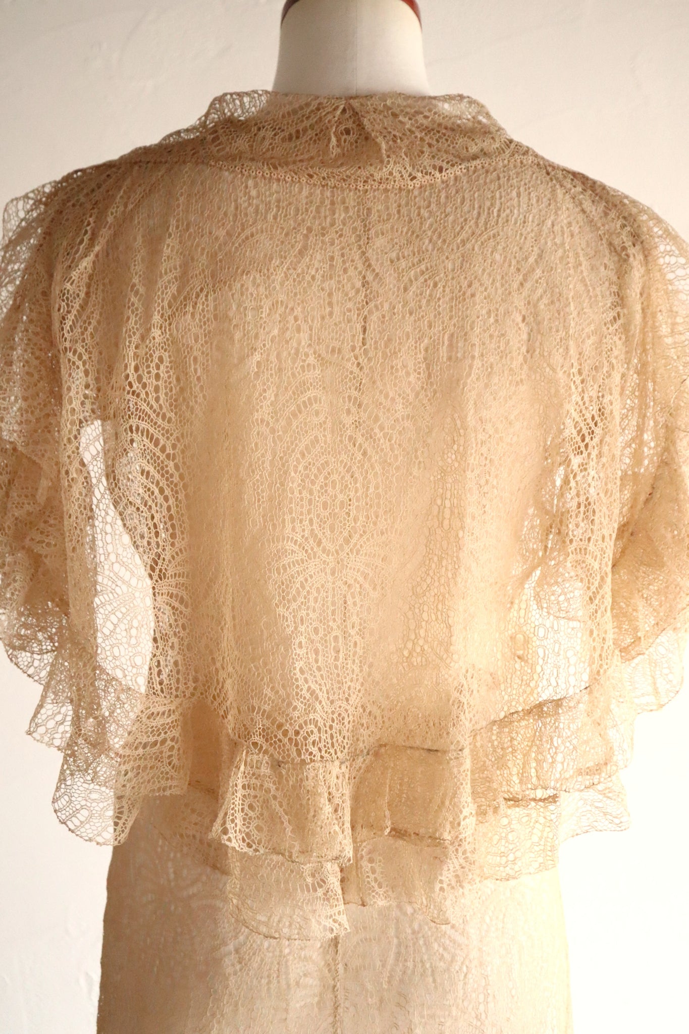 1910s–1920s French Lace Overlay Dress