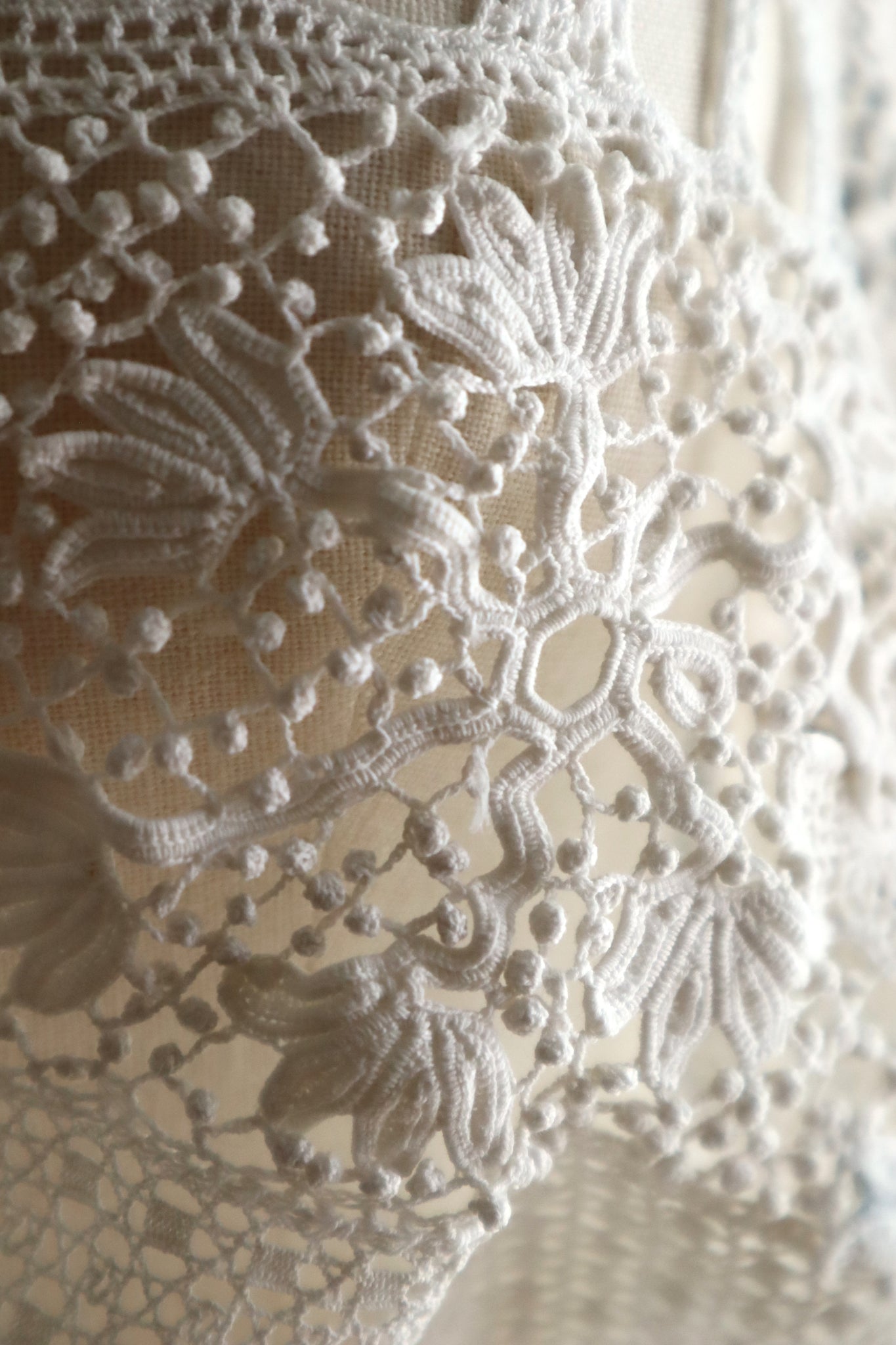 Handcrafted Corset Cover with Antique French Hand-Crocheted Lace