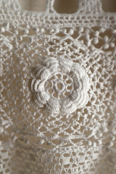 Handcrafted Corset Cover with Antique French Hand-Crocheted Lace