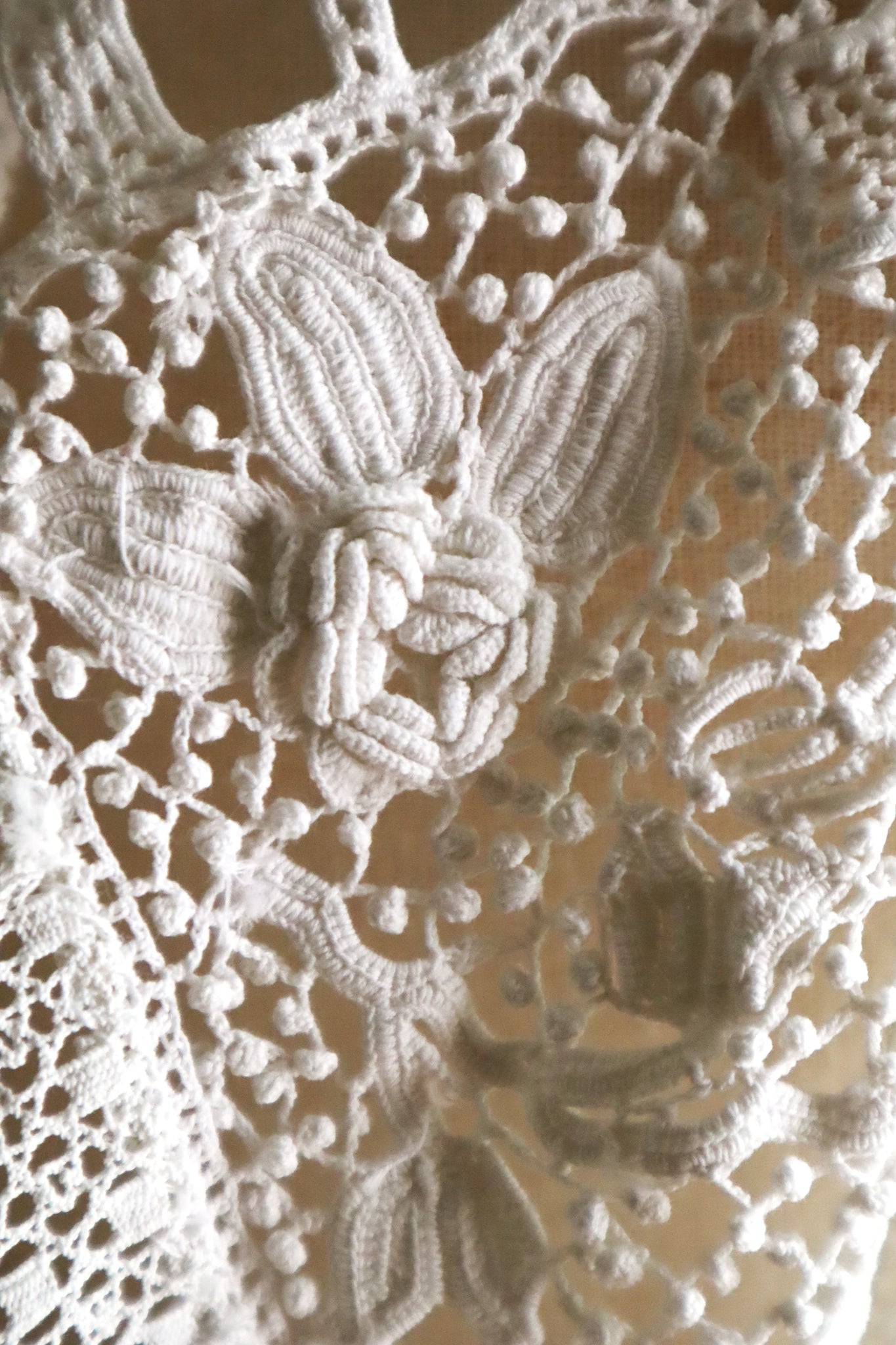 Handcrafted Corset Cover with Antique French Hand-Crocheted Lace