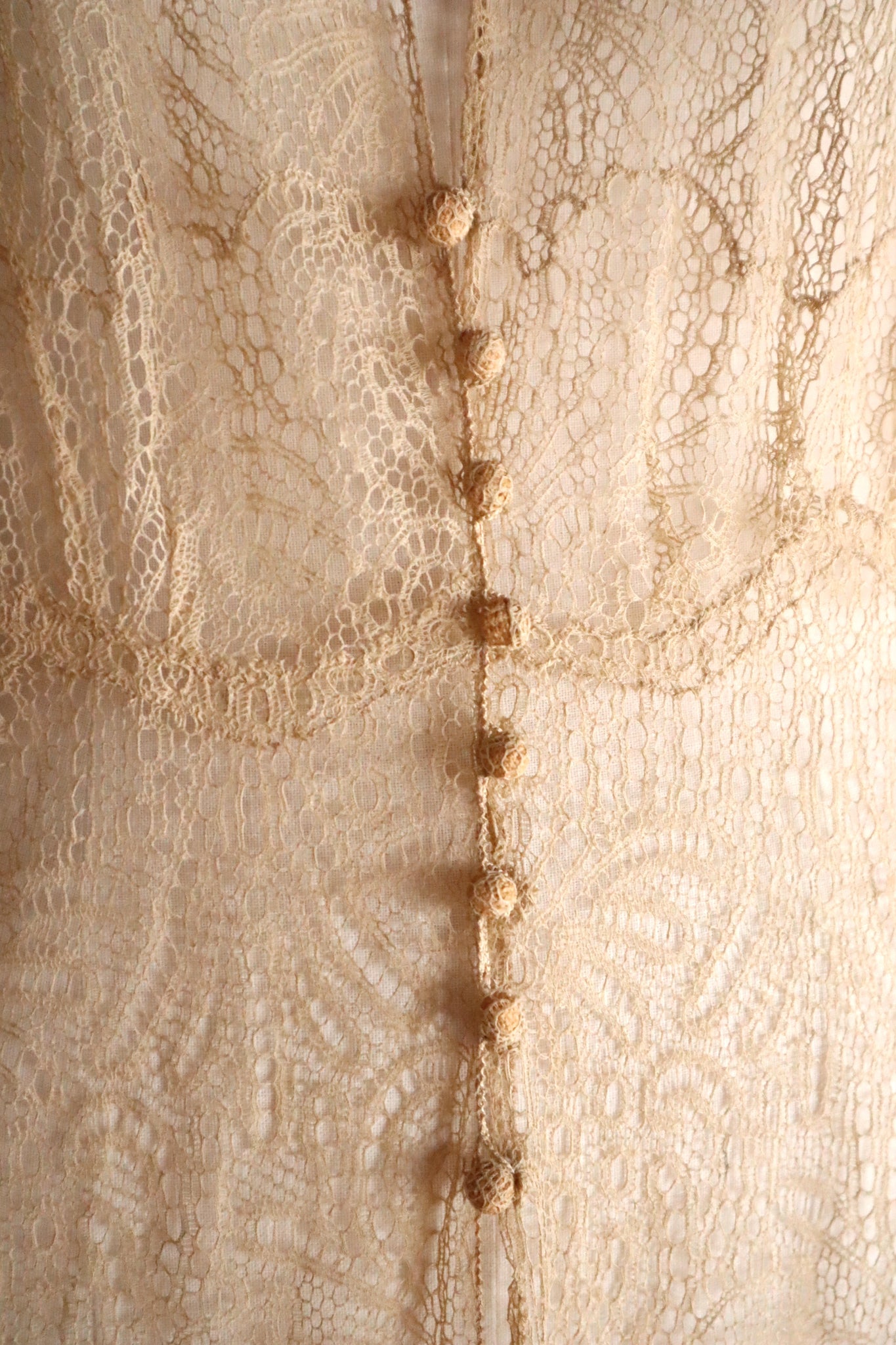 1910s–1920s French Lace Overlay Dress