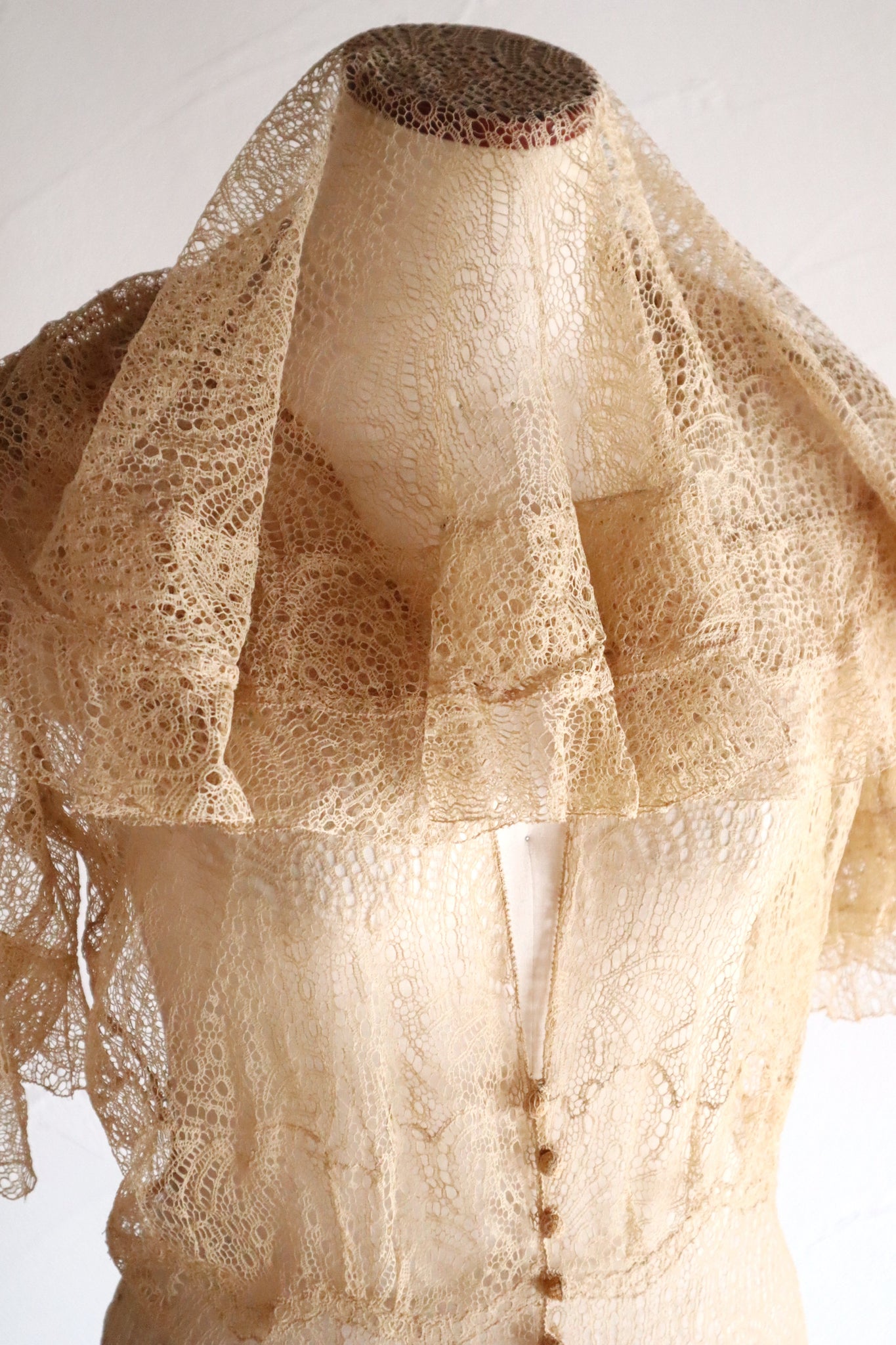1910s–1920s French Lace Overlay Dress