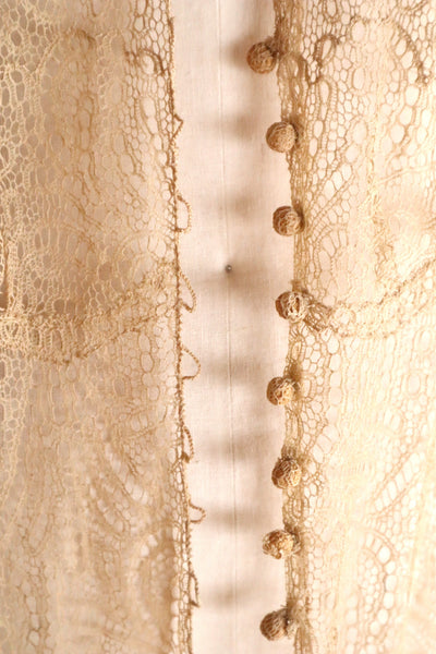1910s–1920s French Lace Overlay Dress