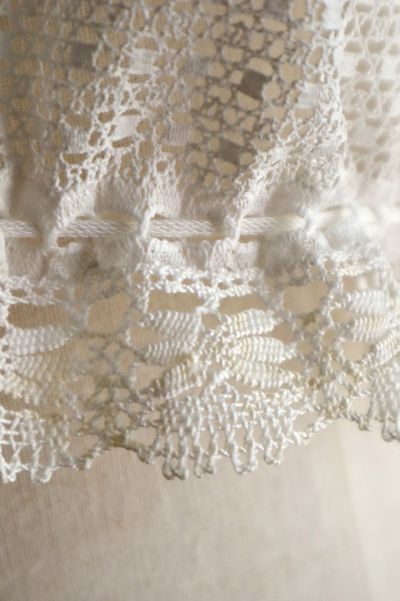 Handcrafted Corset Cover with Antique French Hand-Crocheted Lace