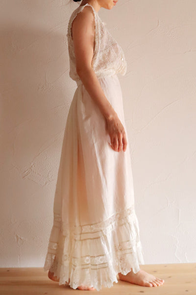 1910s Silk Petticoat Skirt