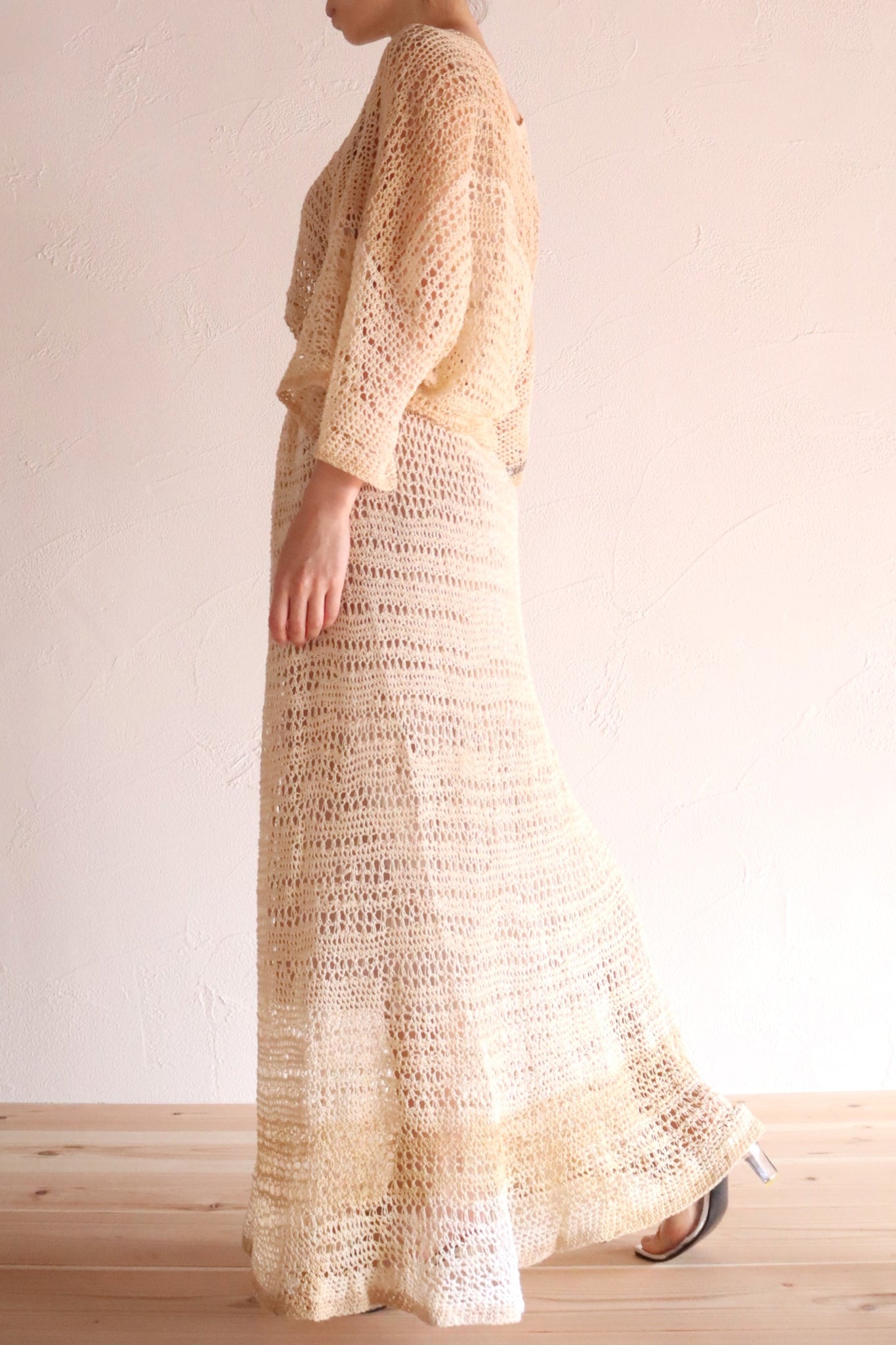 70s Loose Cotton Knit Dress