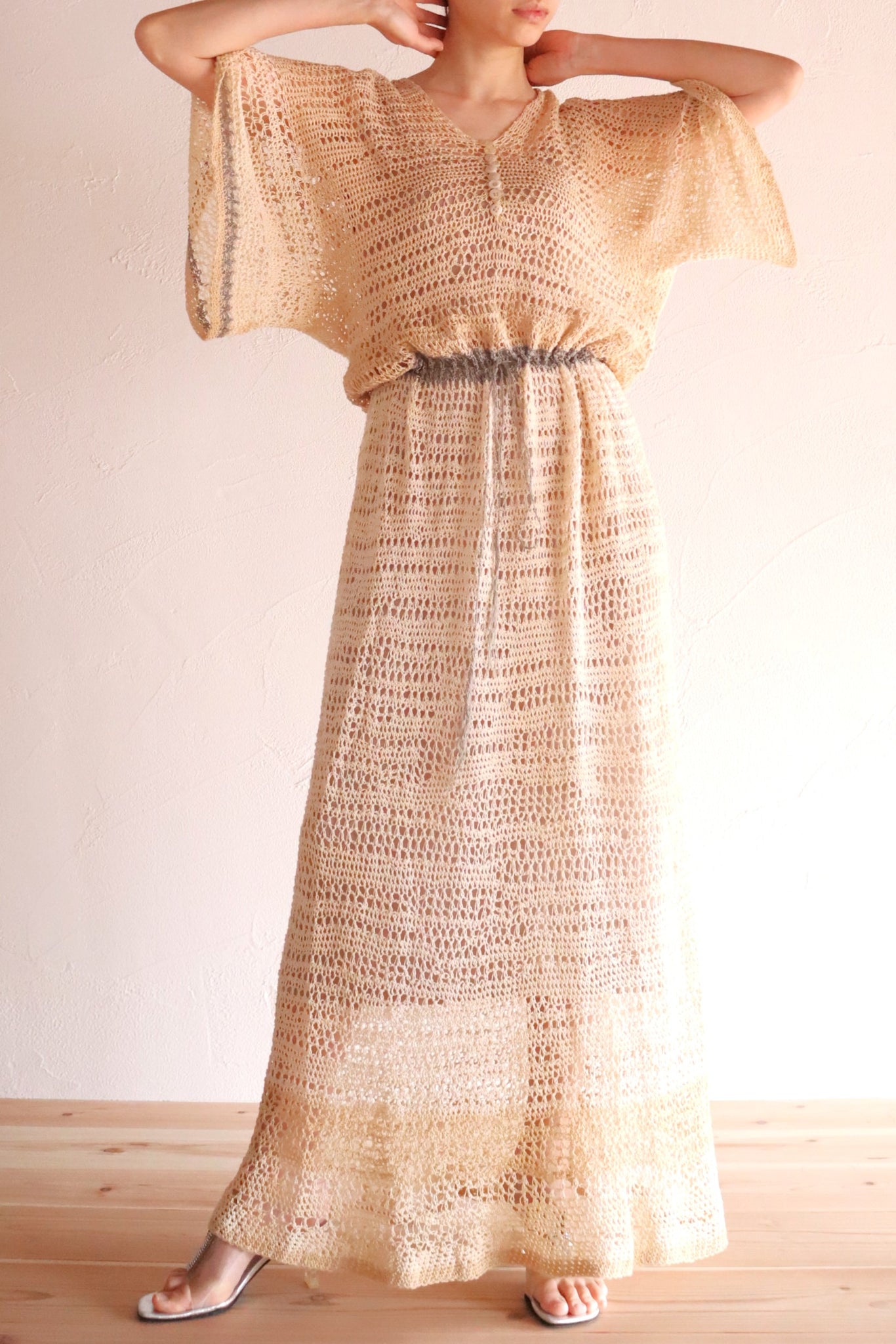 70s Loose Cotton Knit Dress