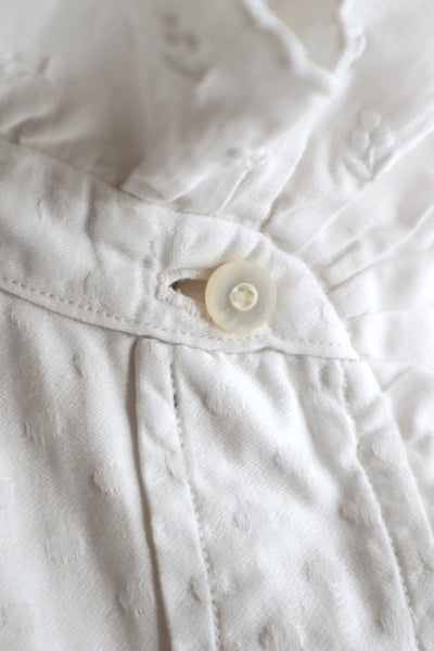 1910s–1920s French Hand-Embroidered Cotton Blouse