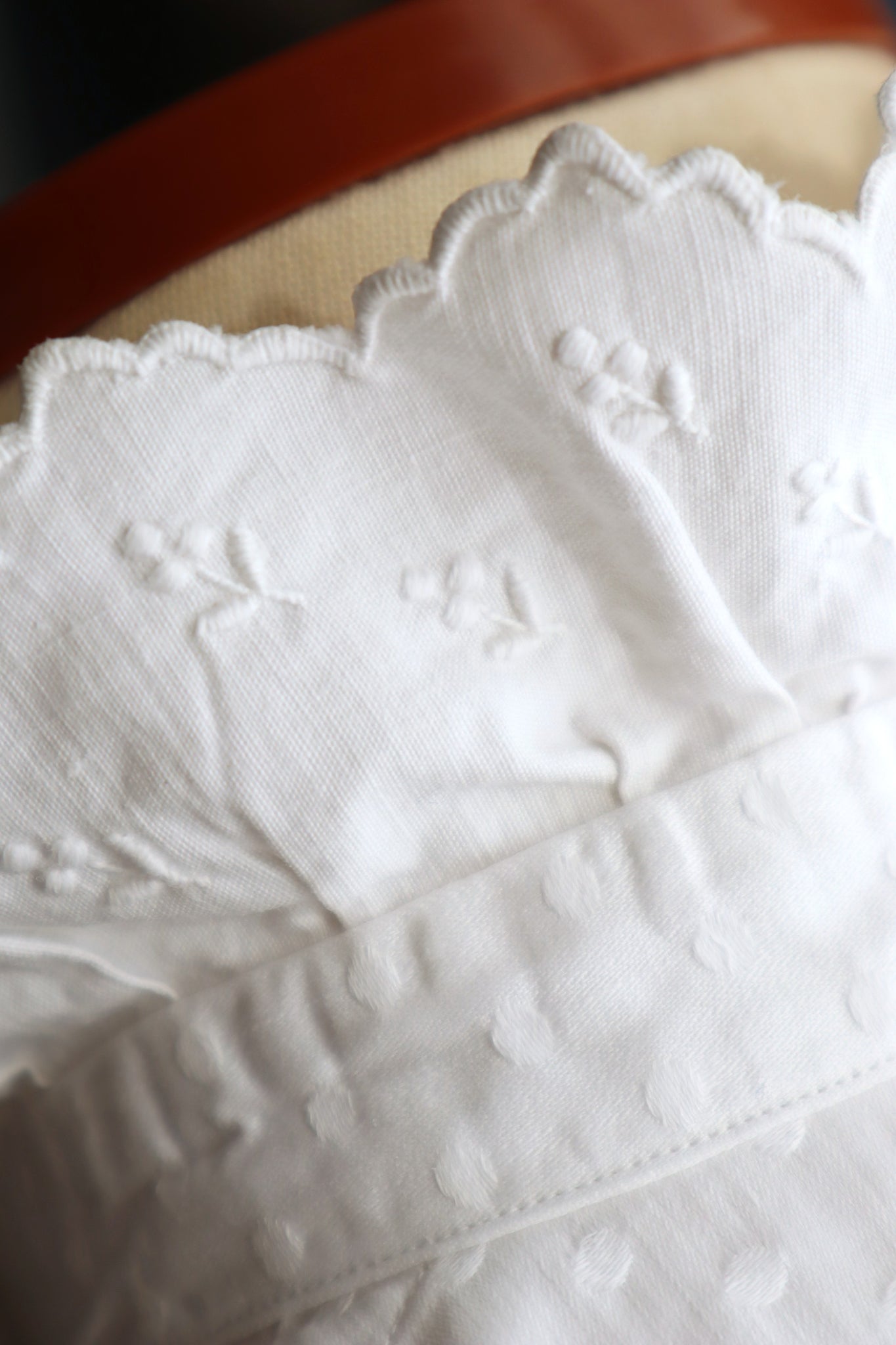 1910s–1920s French Hand-Embroidered Cotton Blouse