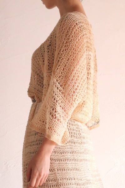 70s Loose Cotton Knit Dress