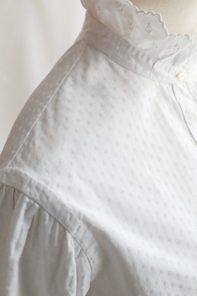 1910s–1920s French Hand-Embroidered Cotton Blouse