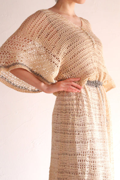 70s Loose Cotton Knit Dress