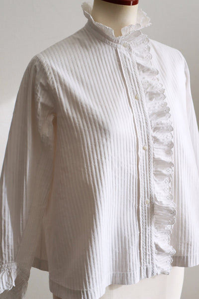 1910s French Hand-Finished Cotton Blouse