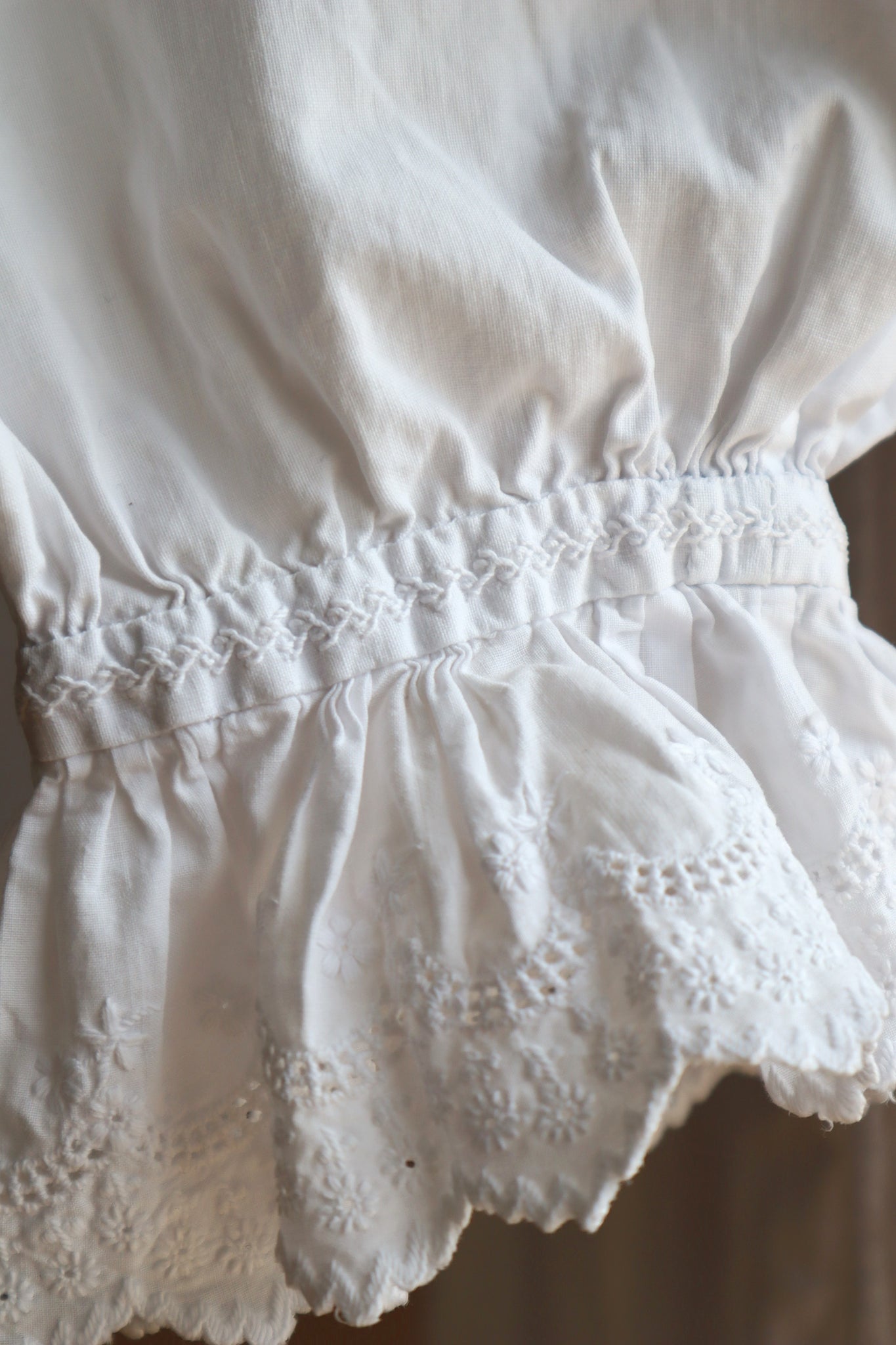1900s All Hand Sewn Frill Collar Dress