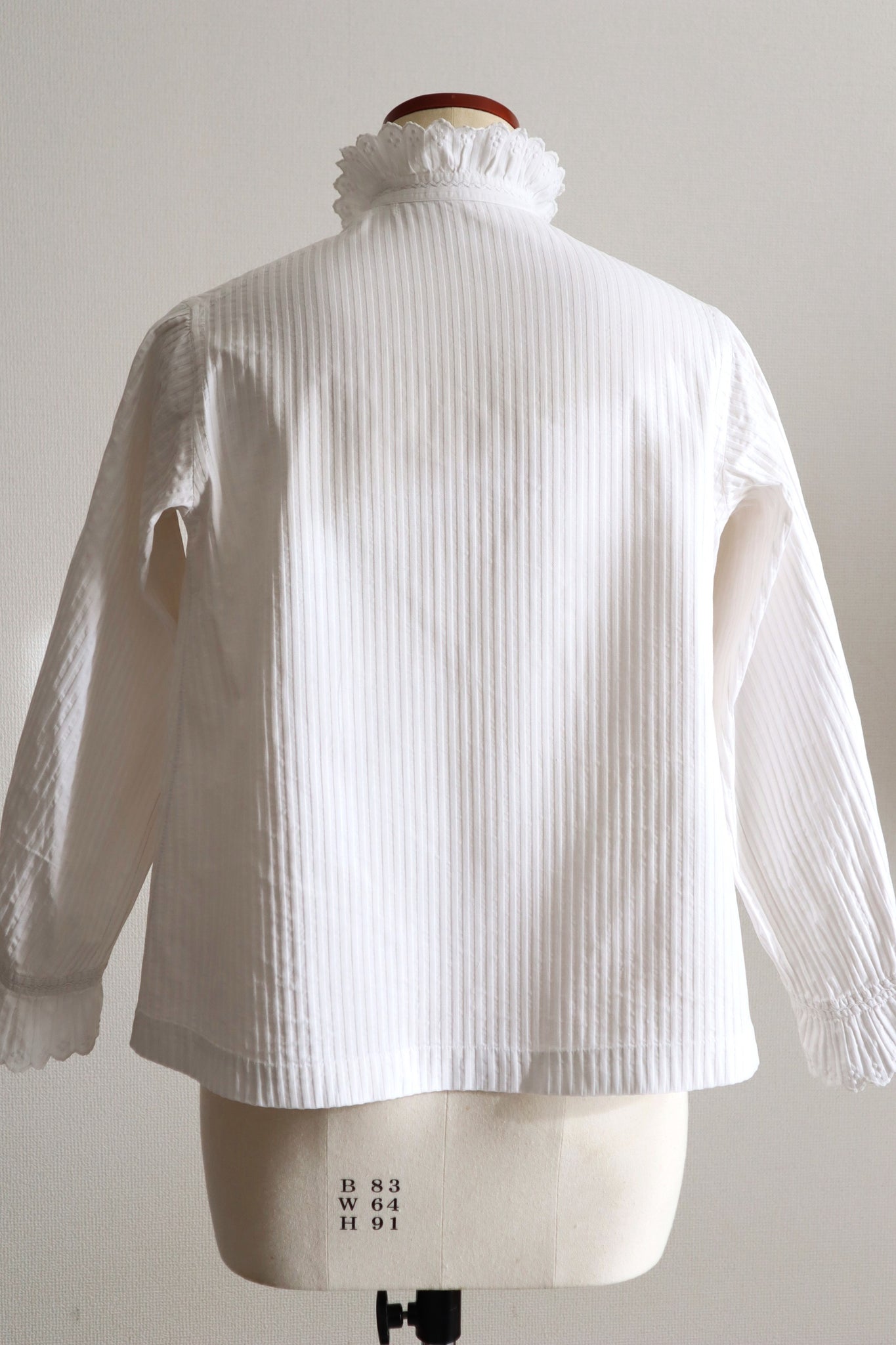 1910s French Hand-Finished Cotton Blouse
