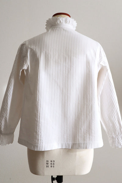 1910s French Hand-Finished Cotton Blouse